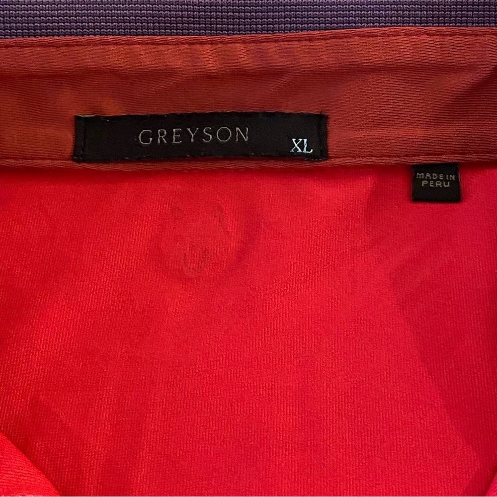 Greyson polo shirt Red/ Purple pattern Sz XL - Picture 3 of 8